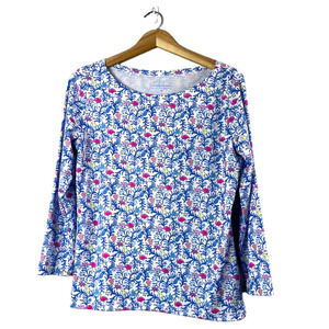 NWOT Women's Blue Boatneck Vineyard Vines Blouse M